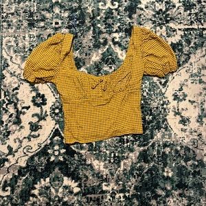 Urban outfitter yellow off shoulder shirt!